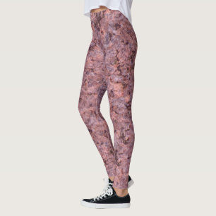 Raue Geologie-neutrale rosa Felsen-Beschaffenheit Leggings