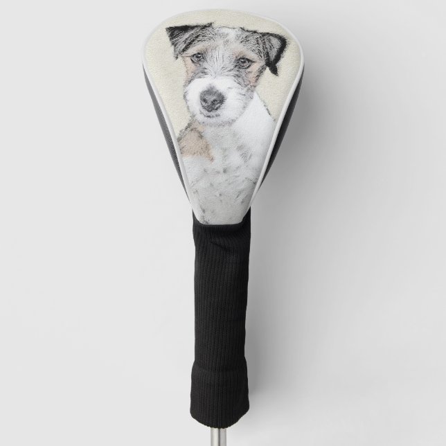 Raue Malerei Russells Terrier - ursprüngliche Golf Headcover (Vorderseite)