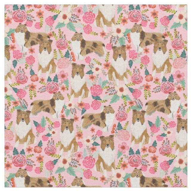 raue Vintage Blüten rosa Stoff (Nahaufnahme)