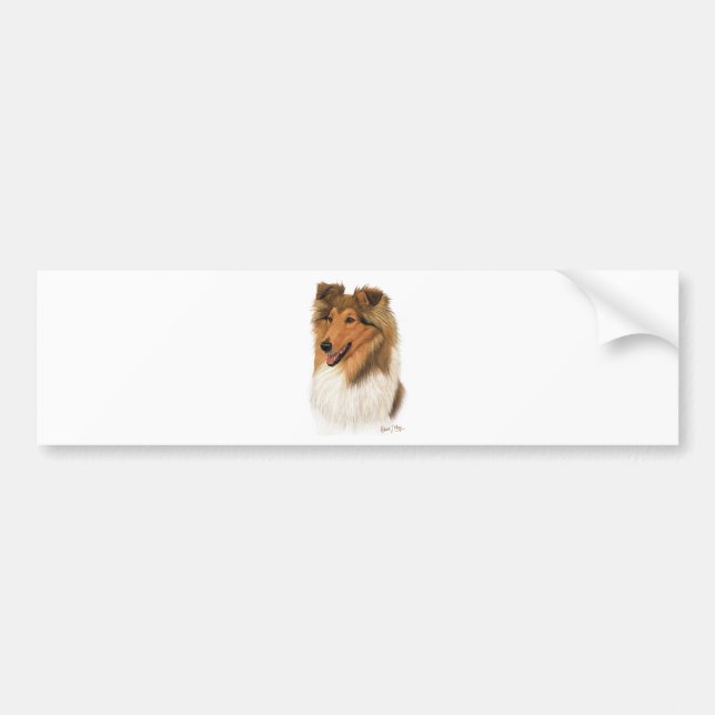 Rauer Collie Autoaufkleber (Vorne)