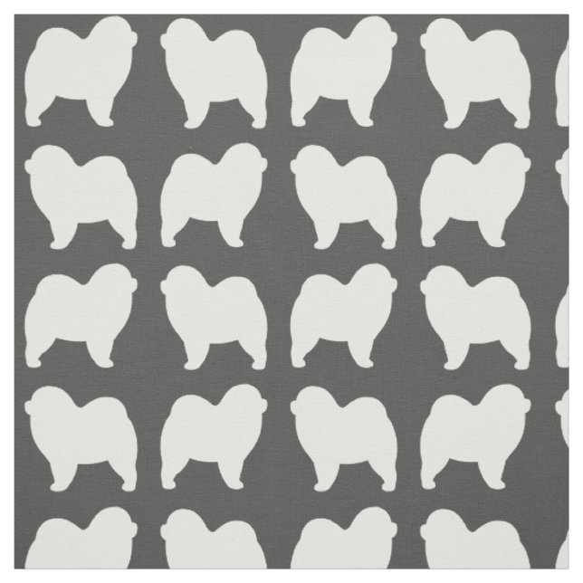 Raues Chow-Chow Chow-Chow Silhouette-Muster Stoff (Muster)