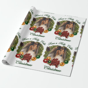 Raues Collie-Weihnachten Geschenkpapier