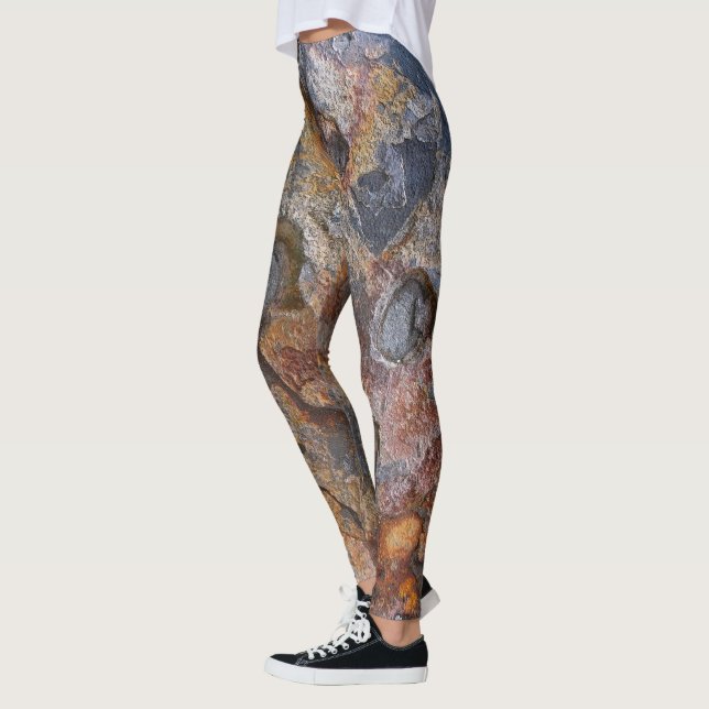 Raues Geologie-Felsen-Beschaffenheits-Foto Leggings (Links)
