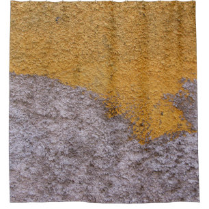 Raues rohes Beton Bau-Wand Yelllow Grau Duschvorhang
