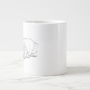 Rauhaar-Dackel-Tasse - Keramik Kaffee-Tasse Jumbo-Tasse
