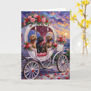 Rauhaariger Griffon Hund Valentinstag Karte
