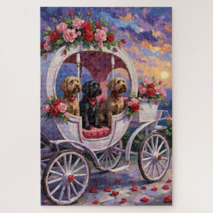 Rauhaariger Griffon Hund Valentinstag Puzzle