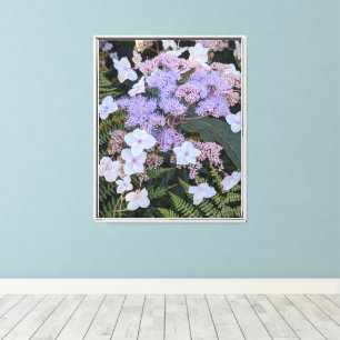 Rauhe Hortensienblüten Floral Leinwanddruck