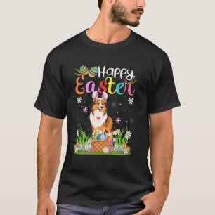 Rauhhaar Collie Hund Frohe Ostern Eierjagd Bunny O T-Shirt