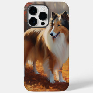 Rauhhaar Collie im Herbstlaubfall inspiriert Case-Mate iPhone 14 Pro Max Hülle