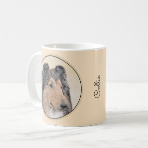 Rauhhaar Collie Malerei - Süße originelle Hundekun Kaffeetasse