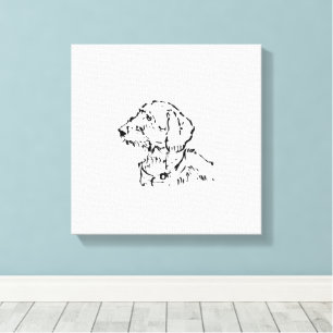 Rauhhaar-Dachshund-Hundeeltern Leinwanddruck