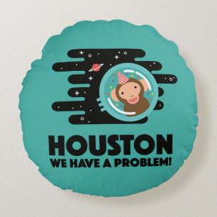 Raum-Affe Rundes Kissen