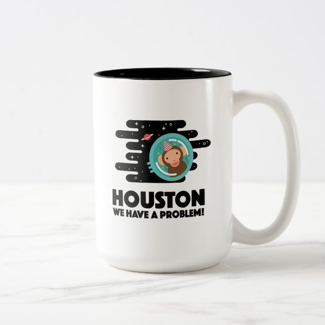 Raum-Affe Zweifarbige Tasse (Rechts)