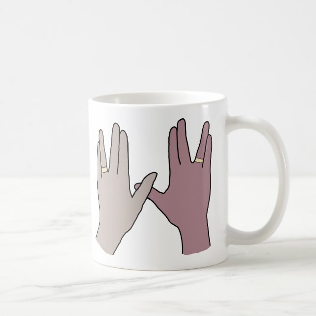 Raum-aliengeek-Nerd-Hochzeits-Liebe-Grafik-Tasse Kaffeetasse (Rechts)