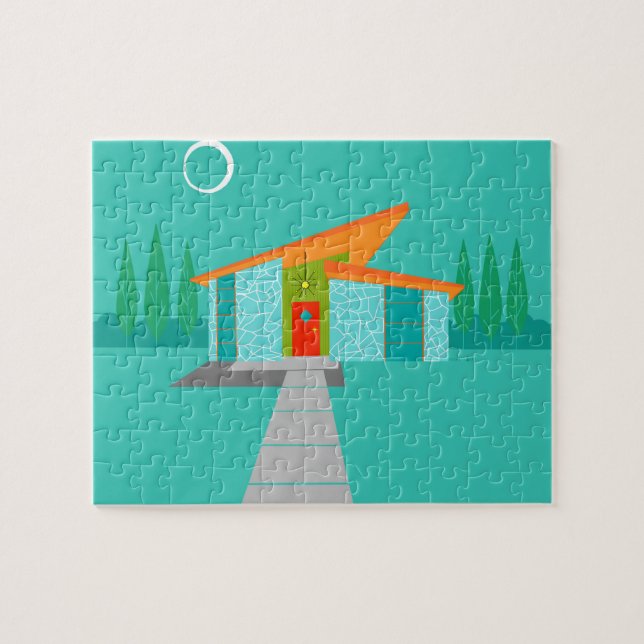 Raum-Alters-Cartoon-Haus-Puzzlespiel Puzzle (Horizontal)