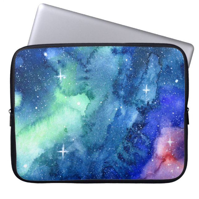 Raum-Aquarell-Kunst-Laptop-Kasten Laptopschutzhülle (Vorderseite)