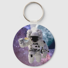 Raum, Astronaut, Kaffee Lover Schlüsselanhänger