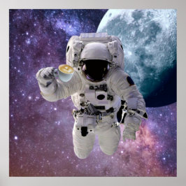 Raum, Astronaut, Kaffee überall Poster