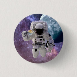 Raum, Astronaut, Kaffee-Überlauftaste Button