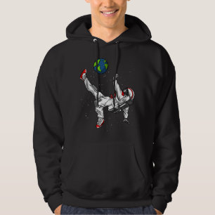 Raum-Astronauten-Fußball-Fußball kosmisch Hoodie