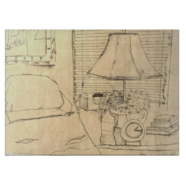 Raum Decorative Glas Cutting Board 15"x11" Schneidebrett (Vorderseite)