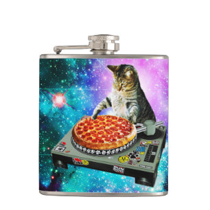 Raum-DJ-Katzenpizza Flachmann