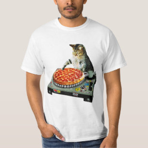 Raum-DJ-Katzenpizza T-Shirt