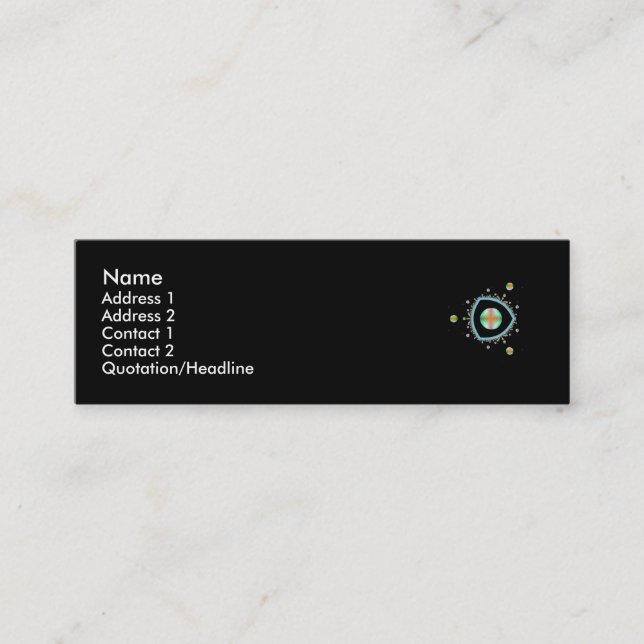 Raum-Dreieck-Visitenkarte Mini Visitenkarte (Vorderseite)