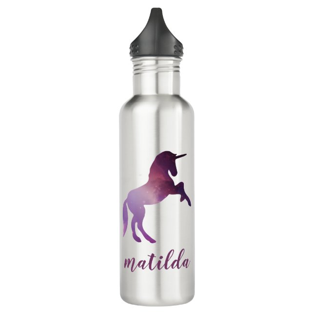 Raum einhorn farbige Galaxie Edelstahlflasche (Links)