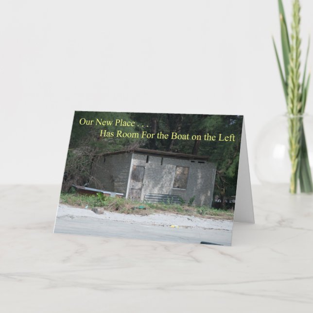Raum für das Boot Witziger Adressenwechsel Ankündigung (Vorderseite)