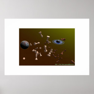 Raum für ein Spiel des Schachs Poster