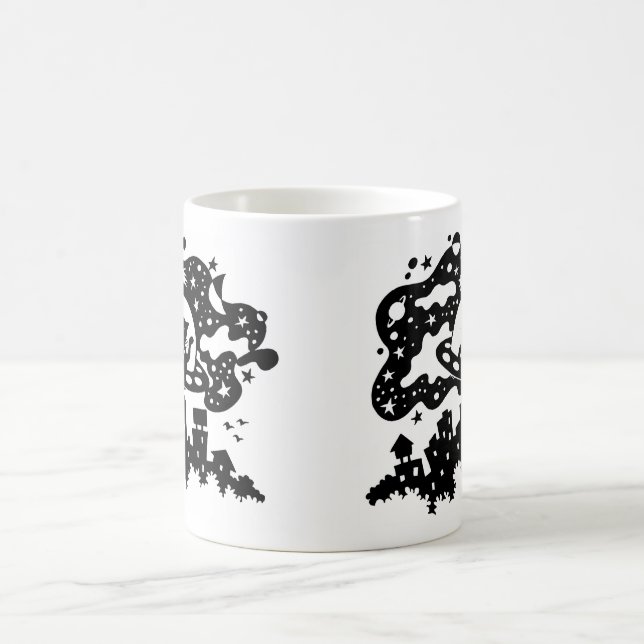 Raum-Katzen-Tasse Kaffeetasse (Mittel)