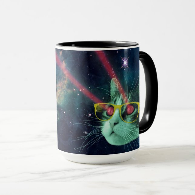 Raum-Katzen-Tasse Tasse (VorderseiteRechts)