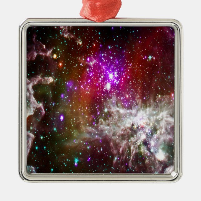 Raum - Pacman Nebula Ornament Aus Metall (Vorne)
