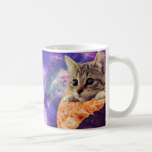 Raum-Pizza-Katzenkaffee-Tasse Tasse