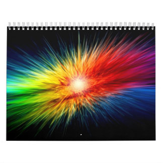 Raum-Regenbogenhintergrund Kalender