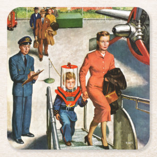 Raum-Reisender Rechteckiger Pappuntersetzer