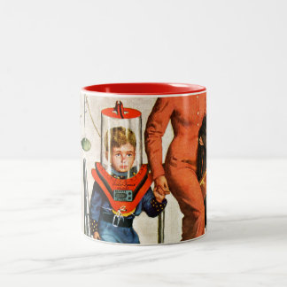 Raum-Reisender Zweifarbige Tasse