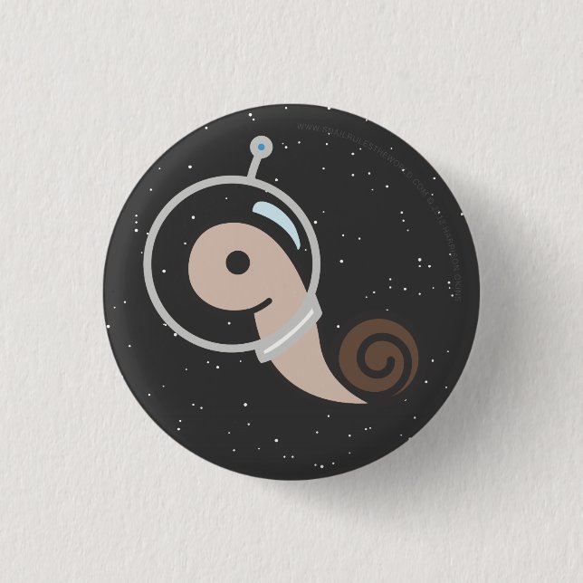 Raum-Schnecke-Knopf Button (Vorderseite)