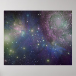 Raum, Sterne, Galaxien und Nebel Poster