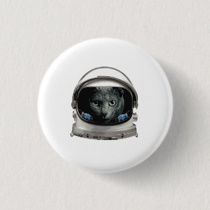 Raum-Sturzhelm-Astronauten-Katze Button