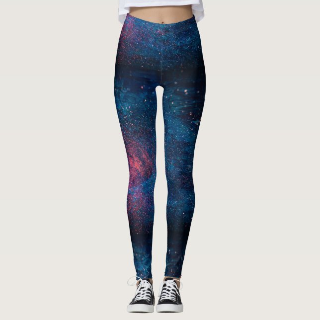 Raum und Galaxie Leggings (Vorderseite)
