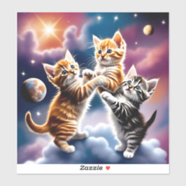 Raum und Katze Aufkleber