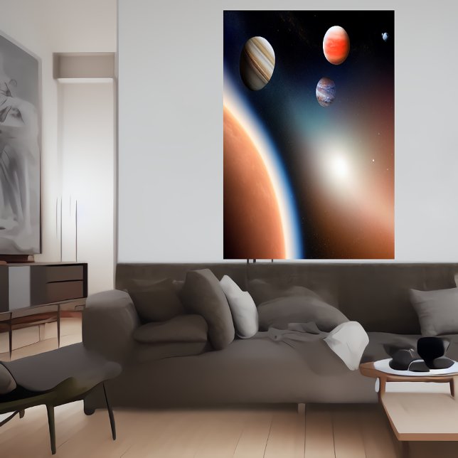 Raum und Planeten | AI Art Poster (Von Creator hochgeladen)