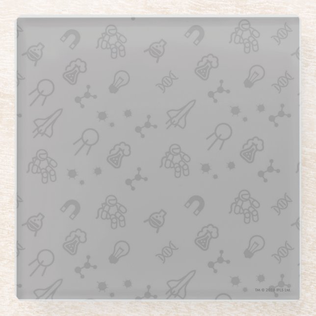 Raum-und Wissenschafts-Gekritzel Glasuntersetzer (Vorderseite)