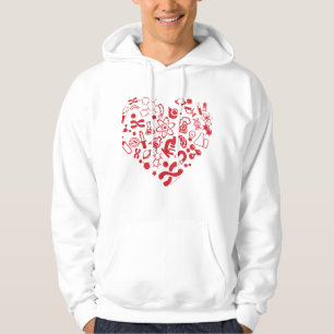 Raum-und Wissenschafts-Herz Hoodie