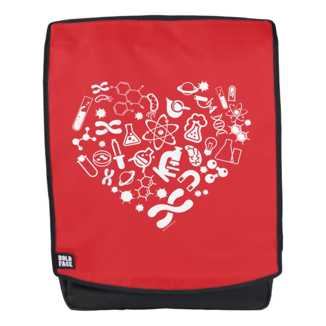 Raum-und Wissenschafts-Herz Rucksack (Vorderseite)