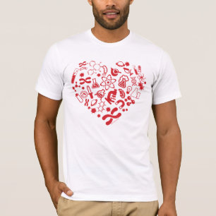 Raum-und Wissenschafts-Herz T-Shirt