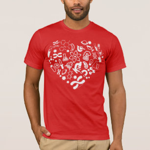 Raum-und Wissenschafts-Herz T-Shirt